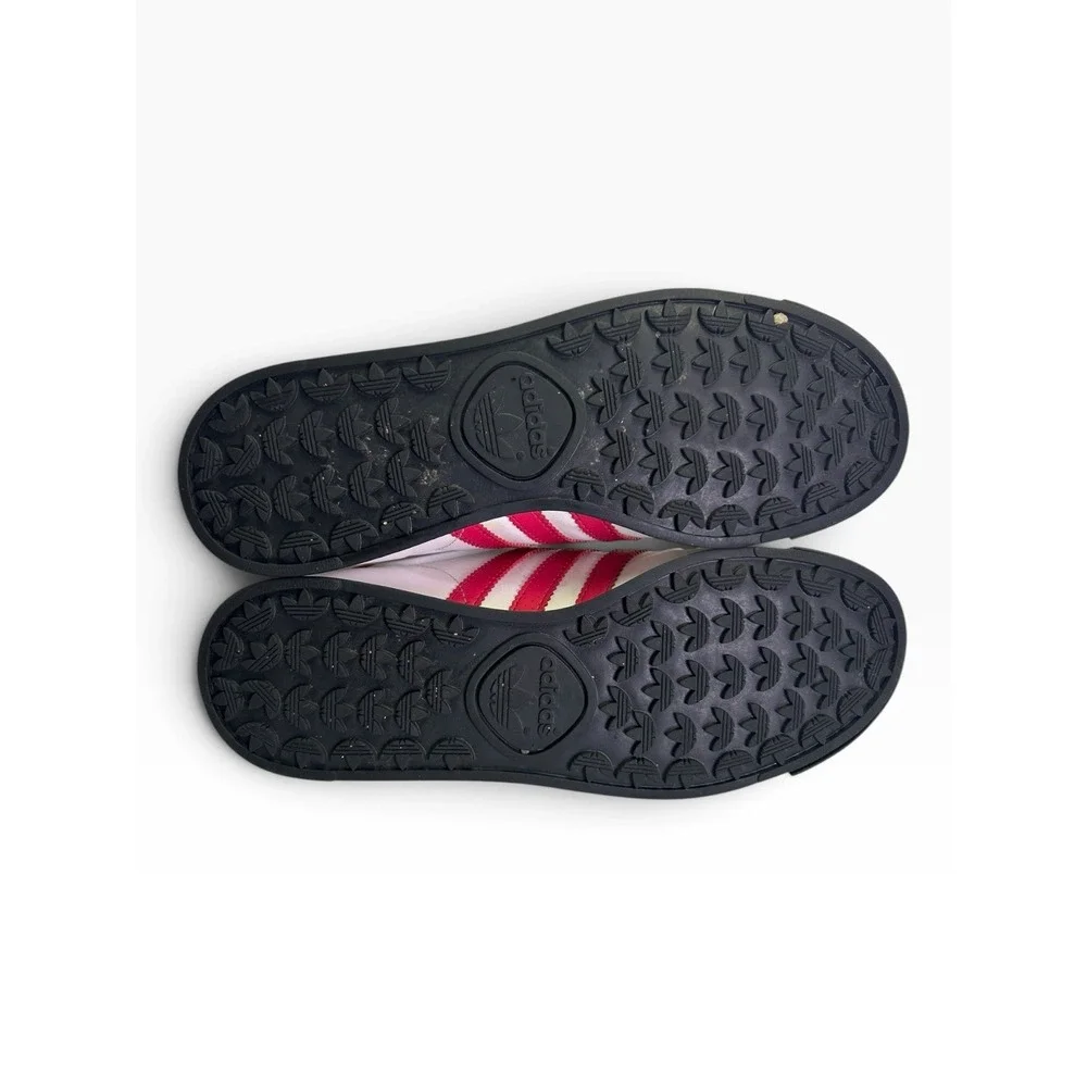 adidas Originals Samoa White Pink Sneakers 4.5Y Big Kid Retro Low C75999